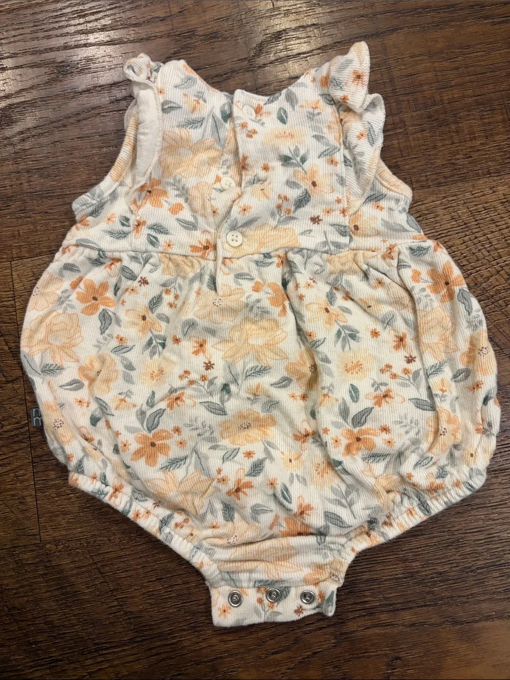Set of two baby girl bubble rompers - size 6-9 M